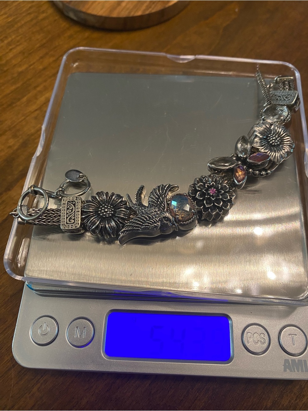 Lori Bonn Petal to the Metal Sterling Garden theme Charm Bracelet 7 to 8 NWOT - Picture 6 of 6